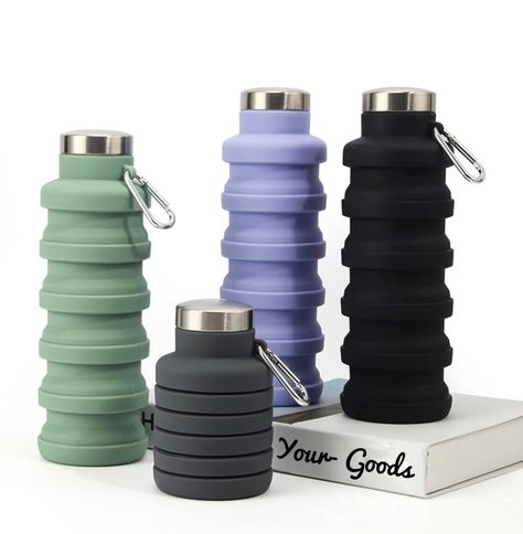 PRICES MAY VARY. 1.Lightweight and Portable: Our silicone foldable water bottle is perfect for those on-the-go, as it is easy to carry and takes up minimal space. 2.Leak-Proof Design: Our silicone foldable water bottle is designed with a secure, leak-proof seal to prevent spills and messes while you’re on the go. 3.Variety of Colors: With a variety of bright and exciting colors to choose from, our silicone foldable water bottles are perfect for adding a pop of personality to your everyday carry. Water Bottle Reusable, Foldable Water Bottle, Live Boldly, Collapsible Water Bottle, Travel Water Bottle, Portable Water Bottle, Silicone Bottle, Color Block Design, Reusable Water Bottles