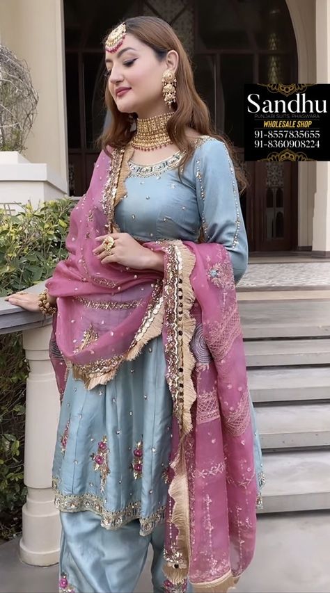 Pastel Colour Suits For Women, Kurta Colour Combination For Women, Pastel Color Punjabi Suits, Latest Colour Combinations In Suits 2023, Gajri Colour Suit Combination, Latest Suit Designs Indian 2020, Pastel Suits Indian, Suit Colour Combination Punjabi, Punjabi Jaggo Outfits