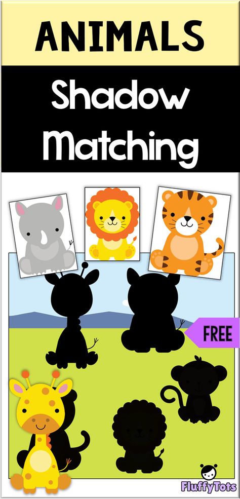 Animals Shadow Matching : FREE 5 Zoo Animals Jungle Animals Preschool Activities Free Printable, Shadow Matching Animals Free Printable, Animal Shadow Matching Free Printable, Zoo Printables Free, Zoo Animal Activities For Toddlers, Shadow Matching Free Printable, Zoo Animals Flashcards, Zoo Animals Worksheet, Animal Activities For Toddlers