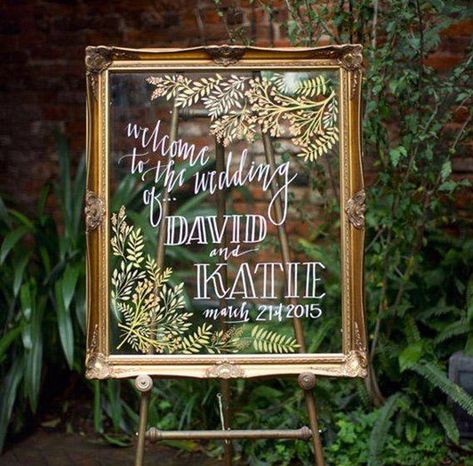 DIY wedding decorations glass Ikea Picture Frame, Ikea Wedding, Redwood Forest Wedding, Ikea Pictures, Wedding Mirror, Boda Diy, Wedding Options, Wedding Signs Diy, Modern Bridal Shower