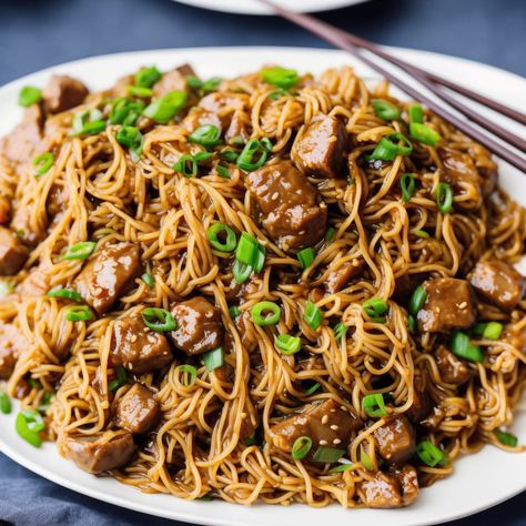 Pork Chow Mein Recipe Easy, Pork Low Mein Recipe, Pork And Noodle Recipes, Pork Low Mein, Pork Chow Mein Recipe, Cantonese Chow Mein Recipe, Low Mein Recipe, Bacon Tater Tots, Chicken Chow Mein Recipe Easy