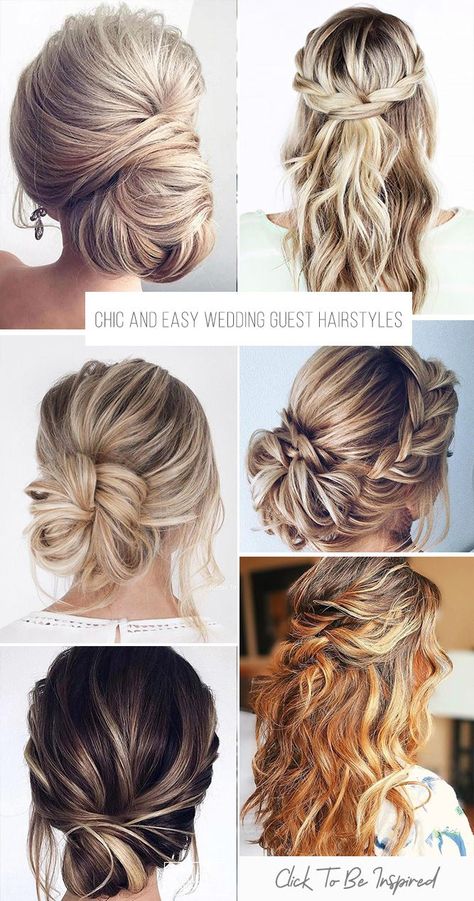 36 Chic And Easy Wedding Guest Hairstyles ❤ Wedding guest hairstyles should be fancy, rather effortless than very difficult. In our gallery we have something any female guest would want for sure! #weddings #hairstyles #weddingguesthairstyles Hairdo For Wedding Guest, Easy Wedding Guest Hairstyles, Wedding Hair Trends, Easy Wedding, Guest Hair, Hair School, Beach Hairstyles Medium, Simple Wedding Hairstyles, Wedding Guest Hairstyles