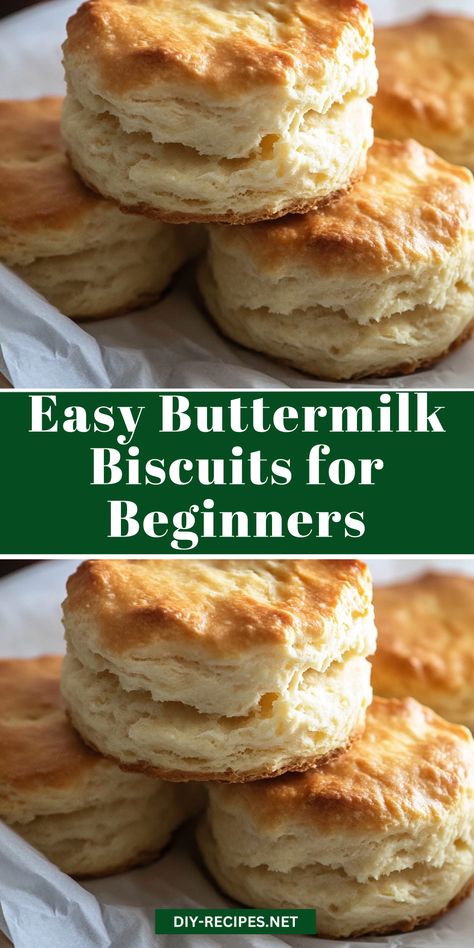 New to baking? Try this easy buttermilk biscuit recipe! With a few simple steps, you’ll get soft, golden biscuits that are perfect with any meal. Make Ahead Buttermilk Biscuits, Rolled Buttermilk Biscuits, Diy Buttermilk Biscuits, Drop Buttermilk Biscuits, Homemade Biscuits Easy No Buttermilk, Quick Buttermilk Biscuits, Easy Buttermilk Biscuits Simple, Home Made Buttermilk Biscuits, Flakey Biscuit Recipe