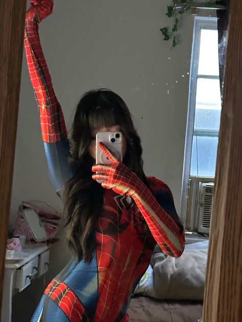 Spidergirl Halloween Costume, Spider Man Girl Aesthetic, Female Spiderman Costume, Spidergirl Aesthetic, Spiderman Costume Women, Spiderwoman Costume, Spider Woman Costumes, Spiderman Halloween Costume, Spider Man Halloween