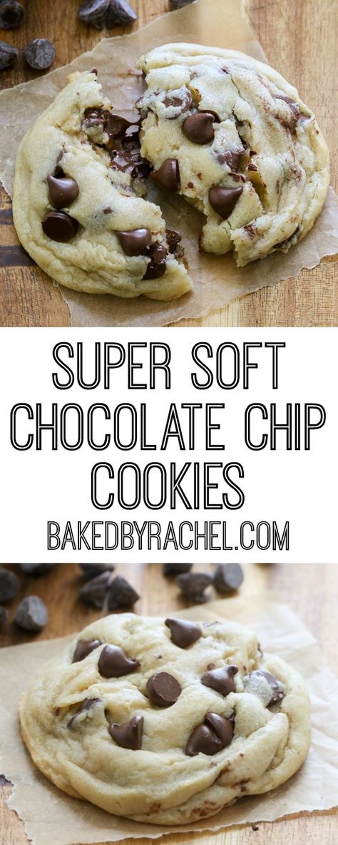 Extra Soft Chocolate Chip Cookies, Half Baked Cookie Recipe, Cookies That Stay Soft, Super Chewy Cookies, Big Soft Chocolate Chip Cookies, Half Baked Cookies, Soft Batch Cookies, Oreo Desserts, Resepi Biskut