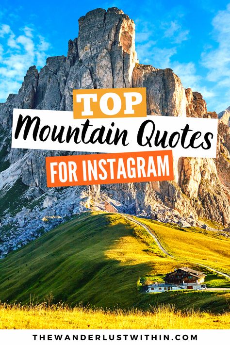 Mountain Quotes Nature, Wander Quotes, Captions Short, Climbing Quotes, Short Travel Quotes, Mountain Quotes, Funny Travel Quotes, Solo Travel Quotes, Adventure Mountain