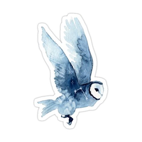 Blue Stickers, Owl Stickers, Profile Wallpaper, Enchanted Fairies, Fairy Tree, Magic Eyes, Blue Poster, Stickers For Sale, Barn Owl