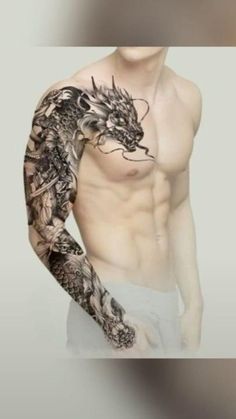 Full Body Dragon Tattoo Men, Dragon Full Arm Tattoo, Asian Dragon Tattoo Arm, Japanese Dragon Full Sleeve Tattoo, Japanese Dragon Arm Sleeve, Sagittarius Tattoo Designs, Unique Tattoos For Men, Men Tattoos, Wrist Tattoos For Guys