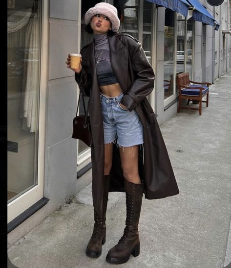 Cold Outfits, Looks Street Style, Outfits With Hats, Outfit Inspo Fall, Fashion Fits, Mode Streetwear, Mode Vintage, Fashion Mode, Fesyen Wanita