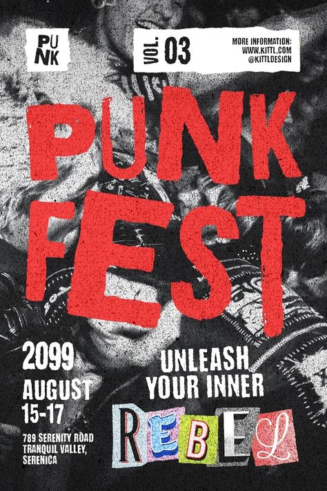 Punk Rock Music Festival Event Poster Design Template — Customize it in Kittl Punk Graphic Design, Rock Music Festival, Poster Punk, Punk Rock Music, Music Festival Logos, 달력 디자인, Festival Logo, Punk Poster, Desain Editorial