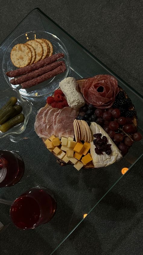 Chocolate And Wine Aesthetic, Wine And Charcuterie Aesthetic, Wine At Home Aesthetic, Charcuterie Restaurant, Charcuterie Board Aesthetic, Winter Feast, Wine Marinade, Wine Snacks, 18th Bday