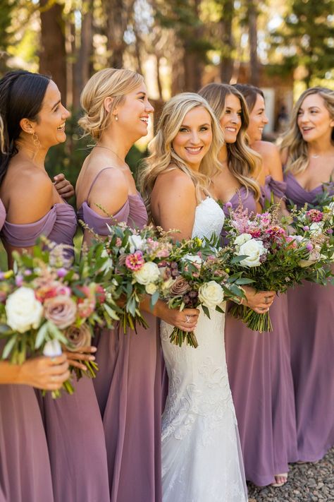 Rustic Purple Bridesmaid Dresses, Purple Western Bridesmaid Dresses, Dusky Purple Wedding, Bridal Party Purple, Purple Country Wedding, Lavender Bridal Party, Dusty Purple Bridesmaid Dresses, Purple Bridal Party, Dark Purple Bridesmaid Dresses