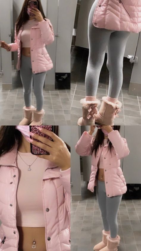 Unique Dress Ideas, Pink Baddie Outfits, Winter Dress Outfit Ideas, Winter Dress Outfit, Dress Fall Outfits, Dressed Aesthetic, Pink Baddie, Aesthetic Dress, Dress Jeans