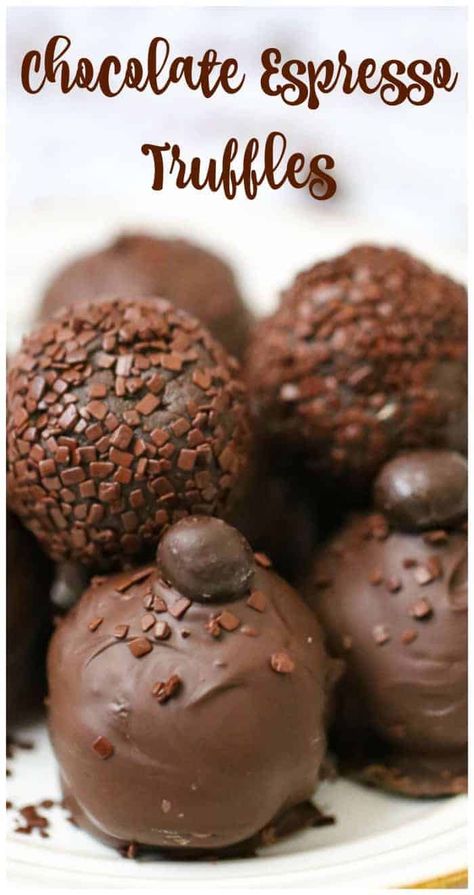 Espresso Truffles Recipe, Espresso Truffles, Truffles Chocolate, Homemade Truffles, Espresso Recipes, Dessert Truffles, Chocolate Candy Recipes, Truffles Recipe, Mocha Chocolate