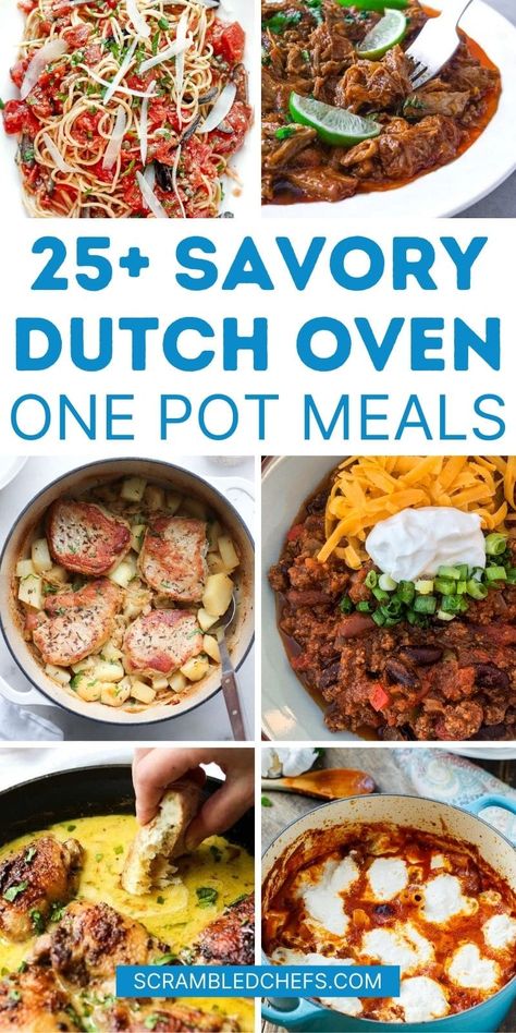 What To Cook In A Dutch Oven Easy Recipes, Oven Dutch Oven Recipes, How To Cook In A Dutch Oven, Cast Iron French Oven Recipes, Dutch Oven Alfredo Pasta, Make Ahead Dutch Oven Meals, Dutch Oven Soups One Pot, Meals To Make In A Dutch Oven, Recipes In A Dutch Oven