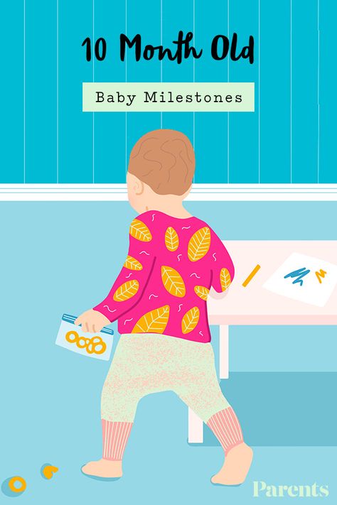 Now that your baby can probably pull himself up to a standing position, you’ll enjoy watching him explore the house. Here’s what to know about 10 month baby milestones. #tenmonths #tenmonthold #tenmonthmilestones #babydevelopment #milestones #parenting #babies 10 Month Milestones Baby, 10 Month Old Milestones, 10 Month Milestones, First Year Milestones, Baby Must Haves, Baby Weight, Babies First Year, Nine Months, Baby Development