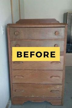 Re Purpose Dresser Drawers, Dresser To Armoire Diy, Diy Tall Dresser Makeover Ideas, Repainted Dresser Ideas Farmhouse, Convert Dresser To Shelves, Painted Tall Dresser Ideas, Repurposed Tall Dresser Ideas, Dresser Drawers Repurposed Diy Ideas, Refinished Tall Dresser