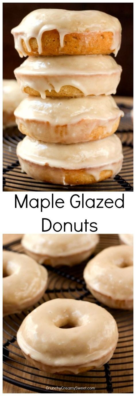 Maple Glazed Donuts easy baked donuts with maple glaze Maple Glazed Donuts Maple Donuts, Homemade Donuts Recipe, Easy Donuts, Jelly Cookies, Baked Donut Recipes, Glazed Donuts, Homemade Donuts, Doughnut Recipe, Delicious Donuts