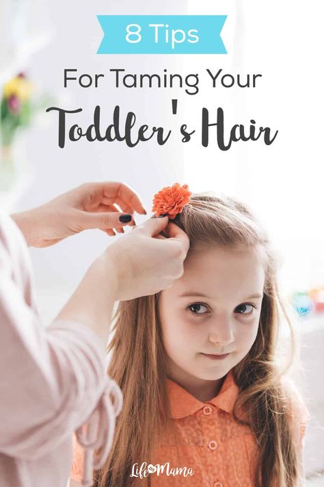 As we get into the warmer months in the northern hemisphere, you probably want to style your toddler's hair to keep it off her face (not to mention to look cute)! Styling your toddler's hair can be a ton of fun, but it comes with its own set of challenges! We share 8 great tips for taming toddler hair. | #lifeasmama #hairstyle #hair #toddlers #toddlerhair #hairtips #beautytips #beautyhack #hairhack Toddler Hair Products, Toddler Aesthetic, Toddler Bangs, Homeschooling Toddlers, Hair Paste, Baby Basket, Toddler Hairstyles, Toddler Hairstyles Girl, Connect With Nature