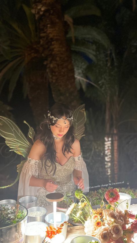 jodi quarterjade Halloween Garden Fairy Costume, Casual Fairy Costume, Wood Fairy Costume Women, Fairy Garden Costume Halloween, Fairy Garden Birthday Party Outfit, Fairy Party Outfit Costume Ideas, Fairy Tea Party Aesthetic Outfit, Forest Fairy Costume Halloween, Fairy Birthday Outfit Ideas