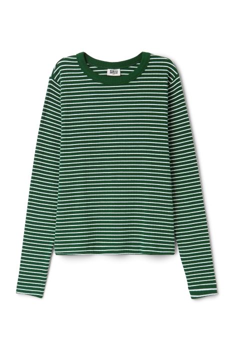 Stripe Long Sleeve T-Shirt Long Sleeve Shirts Png, Pidge Cosplay, Striped Long Sleeve Shirt Outfit, Green Striped Shirt Outfit, Green And White Striped Shirt, Green Striped Shirt, Moodboard Pngs, Capsule Wardrobe Essentials, Stripe Long Sleeve