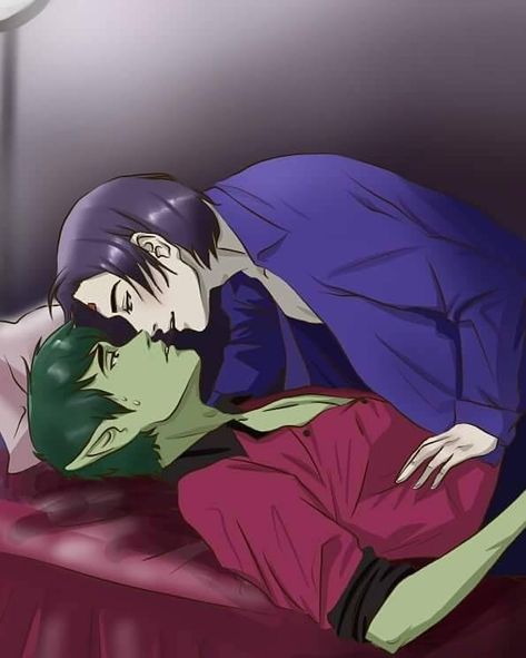 Male Raven X Beastboy, Male Raven, Raven X Beastboy, Teen Titans Love, Raven Beast Boy, Beast Boy, Couple Cartoon, Teen Titans, Super Heroes