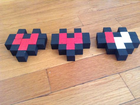 Minecraft Heart Wood Blocks, Every Minecraft Block, Diy Minecraft Wooden Blocks, Wooden Cubes Ideas, Minecraft Blocks Diy, Minecraft Wooden Cube Diy, Mini Wood Block Crafts, Minecraft Wood Block Diy, Minecraft Cubes Diy