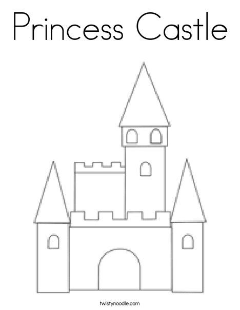 Princess Castle Coloring Page Diy Cinderella Castle, Felt Castle, Castle Template, Castle Card, Trin For Trin Tegning, Castle Coloring Page, Castle Crafts, Felt Name Banner, Project Architecture