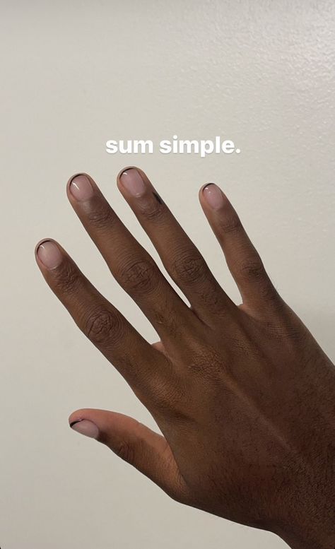 Men Simple Nail Design, Black Man Manicure, Men Nail Art Simple, Male Nails Black, Simple Nail Art For Men, Men Gel Manicure, Short Men’s Nails, Simple Men Nails, Manicure Men Nails