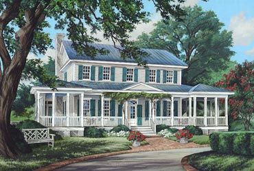 Colonial Cottage, Colonial House Plans, Southern Traditional, Traditional House Plan, Casa Exterior, Traditional House Plans, Country House Plan, Country House Plans, Cottage House Plans