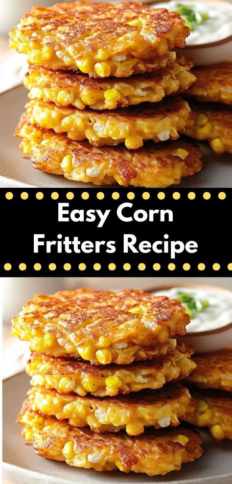 Discover a tasty treat that’s perfect for any occasion! These corn fritters are a flavorful choice for gatherings and are quick to prepare. Serve them as a side dish or a savory snack your loved ones will adore. Dinner Ideas For Parties, Family Dinner Ideas Healthy, Easy Dinner Ideas For Two, Corn Fritters Recipe, Corn Fritter, Dinner Ideas With Chicken, Dinner For Family, Corn Fritter Recipes, Crispy Corn