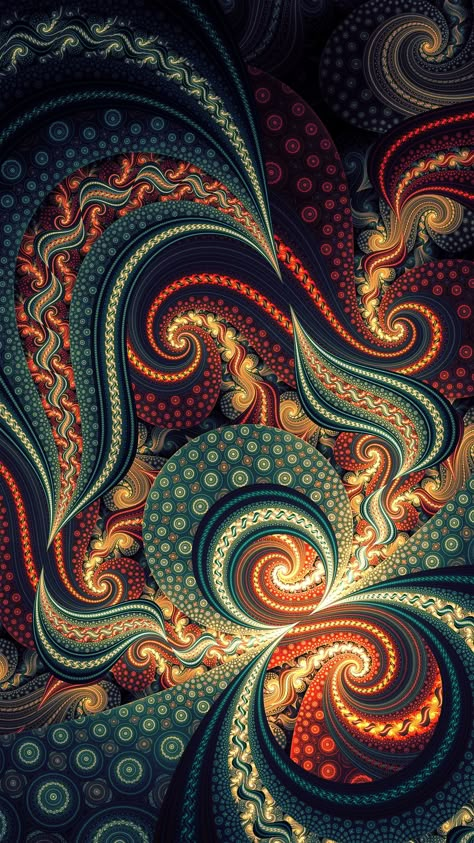 MuchaTseBle Iphone X Wallpaper Hd, Nice Painting, Iphone X Wallpaper, X Wallpaper, Mandala Wallpaper, Motif Art Deco, Art Fractal, Seni 3d, Fractal Design