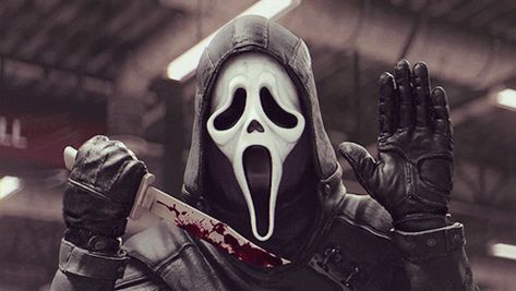 Ghost Mask, Dead By Daylight, Ghost Face, Ghost, Gif, Mask, White, Black, Art