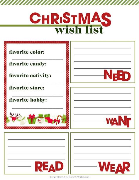 Kids & Adults can create their Christmas Wish List with this free printable. Gather all ideas on one list to share with friends and family. Christmas Wishlist For Teens, Christmas List Printable, Christmas Wish List Template, Christmas List Template, Kids Christmas List, Santa Template, Santa Letter Template, Christmas Wish List, Free Printable Letters