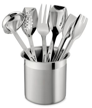 Kitchen Utensil Crock, Kitchen Tool Set, Slotted Spoon, Utensil Crock, Kitchen Utensil Set, Serving Utensils, Serving Food, Utensil Set, Stainless Steel Kitchen