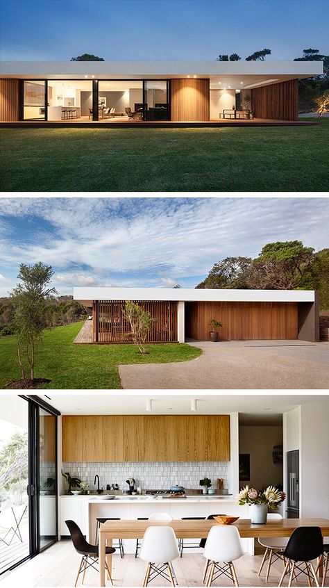 Blairgowrie 2 Pavilion by InForm Design on the Mornington Peninsula in Australia Brighton Houses, Australia House, Glass Pavilion, A Modern House, Casa Country, Mornington Peninsula, Modern Architecture House, Architect House, Sustainable Architecture