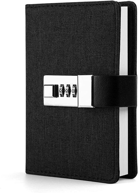 Diary With Lock And Key, Black Diary, Lock Diary, Journal With Lock, Diary With Lock, Pocket Diary, Black Journals, Future Office, Pocket Books