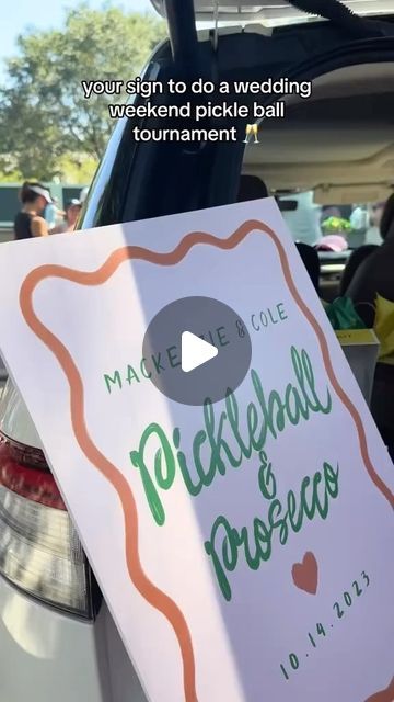 The Knot on Instagram: "Pickleball & Prosecco???? 💯💯💯💯 🎥: @kenzienstewart" Pickleball And Prosecco Party, Pickleball Engagement Party, Wedding Pickleball Tournament, Pickleball And Prosecco, Bachelorette Pickle Ball, Pickleball Wedding Ideas, Pickleball Wedding Tournament, Pickleball Party Ideas, Pickleball Aesthetic