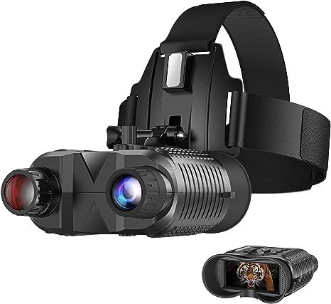 ArzzuNiu Head-Mounted Night Vision Goggles - Rechargeable Hands Free Night Vision Binoculars Goggles,1312FT Digital Infrared Viewing for Adults,Include 32GB SD Card,8X Digital Zoom Hunting Photography, Walmart Clearance, Night Vision Goggles, Headband Holder, Wide Screen, Adjustable Headband, Night Vision, Sd Card, Outdoor Recreation