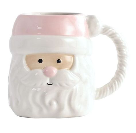 Santa Mug, Pink Santa, Pink Xmas, Santa Mugs, Christmas Feeling, Birthday Wishlist, Christmas Aesthetic, Cute Mugs, Cozy Christmas