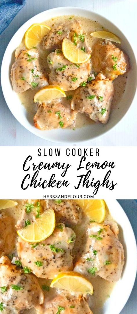 Lemon Garlic Chicken Thighs Crockpot, Slow Cooker Greek Lemon Chicken, Greek Lemon Chicken Crockpot, Slow Cooker Creamy Lemon Chicken, Slow Cooker Creamy Lemon Herb Chicken, Creamy Lemon Chicken Crockpot, Lemon Chicken Thighs Crockpot, Slow Cooker Boneless Skinless Chicken Thighs, Slowcooker Chicken Recipe