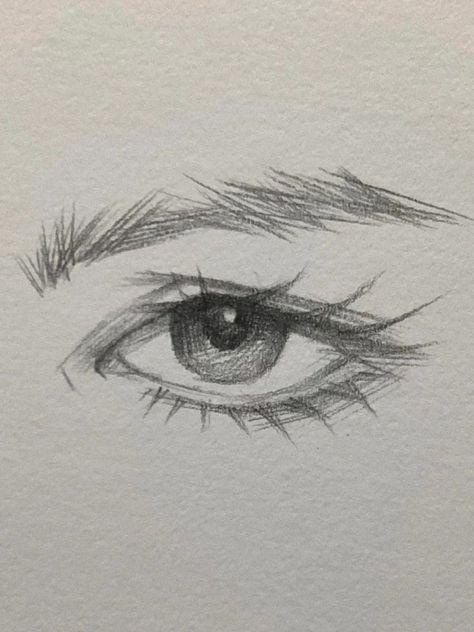 Eye Sketch Easy, Pencil Art Love, Eye Sketch, Indie Drawings, Easy Drawings Sketches, Dessin Adorable, Hand Art Drawing, Book Art Drawings, Art Tutorials Drawing