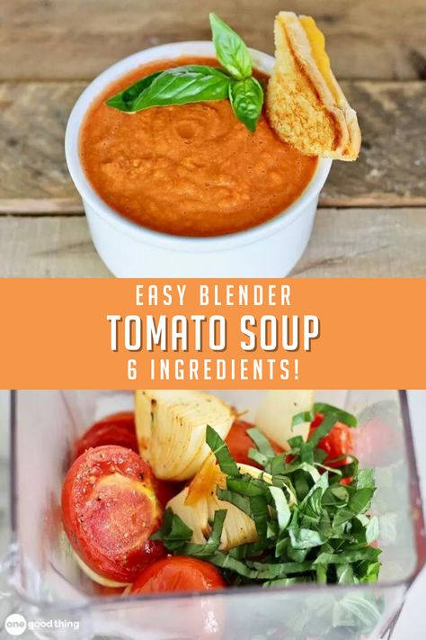 Blender Tomato Soup, Vitamix Tomato Soup, Easy Winter Soup Recipes, Easy Homemade Tomato Soup, Easy Winter Soups, Tomato Soup From Scratch, Homemade Tomato Basil Soup, Easy Tomato Soup Recipe, Blender Soup