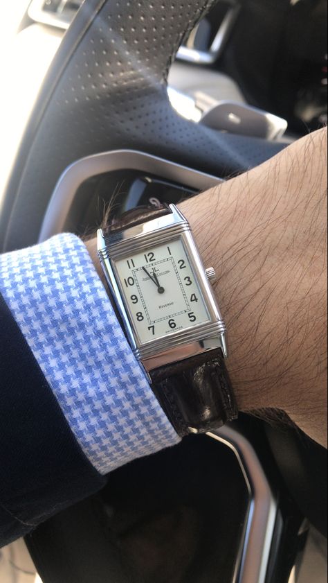 Reverso Jaeger Lecoultre, Reverso Watch, Watch Aesthetic, Jaeger Lecoultre Reverso, Trendy Boy Outfits, Fashion Archive, Old Watches, Dream Watches, Wrist Game