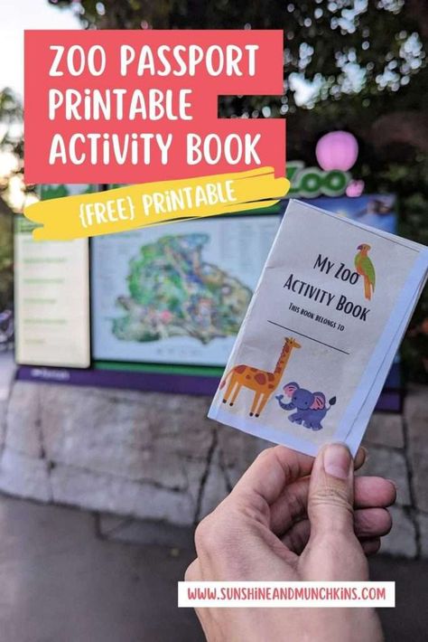 {FREE} Zoo Passport Printable Activity Book Zoo Field Trip Activities Free Printable, Zoo Homeschool Activities, Zoo Printables Free, Zoo Field Trip Activities, Zoo Activities Preschool, Zoo Field Trip, Passports For Kids, Zoo Book, Zoo Activities