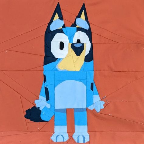 This Pattern is called Bluey: A FREE foundation Paper Piecing quilt pattern – Craft Towards Joy Anime Quilt Patterns, Bluey Quilt Pattern, Foundation Paper Piecing Patterns Free, Free Foundation Paper Piecing Patterns, Quilting Images, Free Paper Piecing Patterns, Animal Baby Quilt, Quilt Board, Kid Quilts