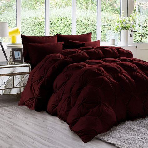 PRICES MAY VARY. 100% Egyptian Cotton Breathable & lightweight making it perfect for all-season use. Full/Queen Pinch Pleated Comforter (90"X90") inches and 2 Pillow Sham (20"x30"). Medium weight, warm enough even in the coldest winter nights, provides warmth for year-round comfort This All Season GonZalo GraCia. Comforter Set Will Add to the Perfect Touch to Your Bedroom Décor and Is a Perfect Gift to a Loved One! Machine Wash in Cold/Warm Water, Delicate Cycle with Mild Detergent, No Bleach, T Lush Bedding Comforter Sets, Red Bedding Overstock, Comforter Sets Bed Bath & Beyond, Bedding With Red Walls, Queen Size Comforter Sets Overstock, Croscill Bedding Master Bedrooms Red, Queen Size Comforter Sets Cozy, Queen Size Comforter Sets Bed Bath & Beyond, Red Bedding Sets Farmhouse