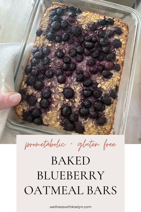 Prepped Breakfast, Baked Blueberry Oatmeal, Metabolic Eating, Easy Baked Oatmeal, Baked Oatmeal Bars, Pro Metabolic, Blueberry Oatmeal Bake, No Bake Oatmeal Bars, Blueberry Oatmeal