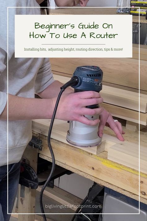 How To Router Wood, How To Use A Router Woodworking, How To Use A Router For Beginners, Router Bits Profiles, Router Projects For Beginners, Router Techniques, Hand Router, Work Hacks, Woodworking Router Bits