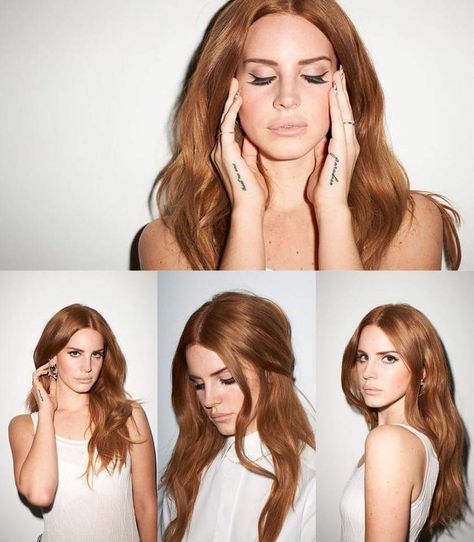 New outtakes. (2012) Lana Del Rey Hair Color, Lana Del Rey Hair, Light Auburn Hair, Red Hair Inspo, Hair Color Auburn, Trendy Hair Color, Trendy Hair, Auburn Hair, Copper Hair